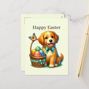 Cartes Pour Fêtes Annuelles Sympa chien de Pâques