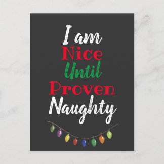 Cartes Pour Fêtes Annuelles Sympa Jusqu'À Ce Que Proven Naughty, Drôle Noël