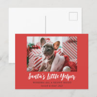 Sympa Noël mignon animal de compagnie photo Rouge 