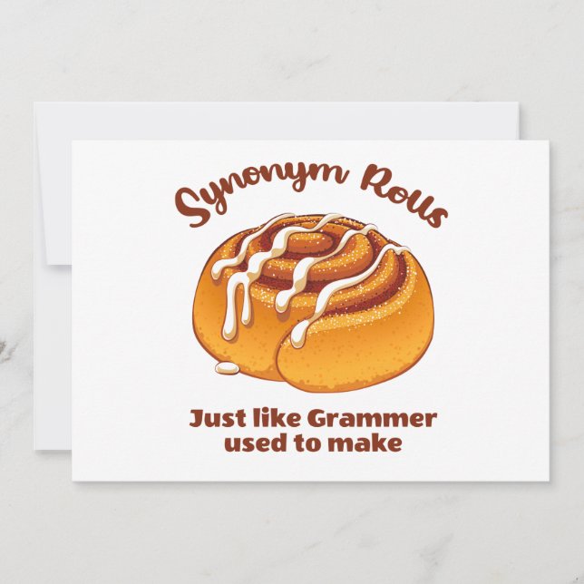 Cartes Pour Fêtes Annuelles Synonym Rolls Comme Grammer Utilisé Pour Faire (Devant)