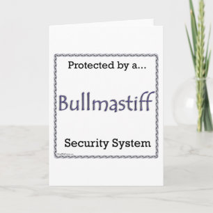 Cartes Pour Fêtes Annuelles Système de sécurité Bullmastiff