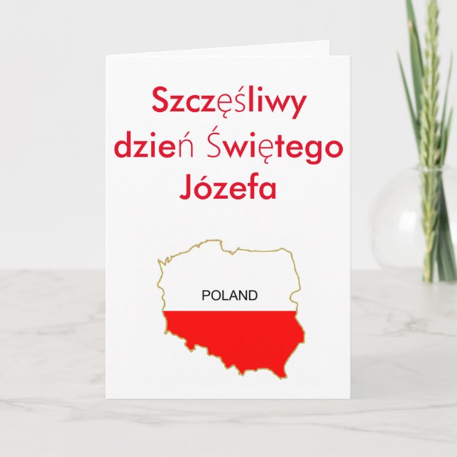 Cartes Pour Fêtes Annuelles Szczęśliwy dzień Świętego Józefa (Devant)