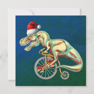 Cartes Pour Fêtes Annuelles T-Rex Hipster Noël