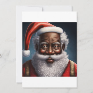 Cartes Pour Fêtes Annuelles T-Shirt African American , Père Noël Noir