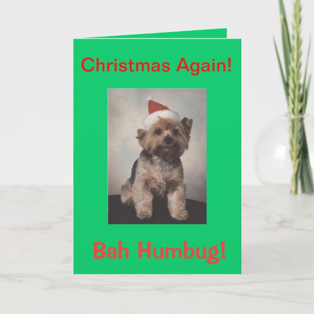 Cartes Pour Fêtes Annuelles T-shirt Bah Humbug doggie (Devant)