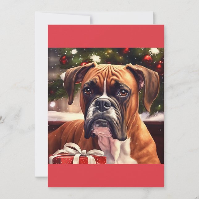 Cartes Pour Fêtes Annuelles T-shirt cadeau chien boîte de Noël (Devant)