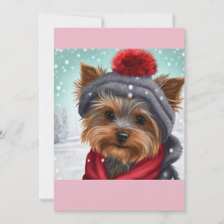 Cartes Pour Fêtes Annuelles T-shirt cadeau de Noël Yorkshire Terrier