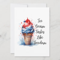 T-shirt crème glacée Patriotique 4 juillet