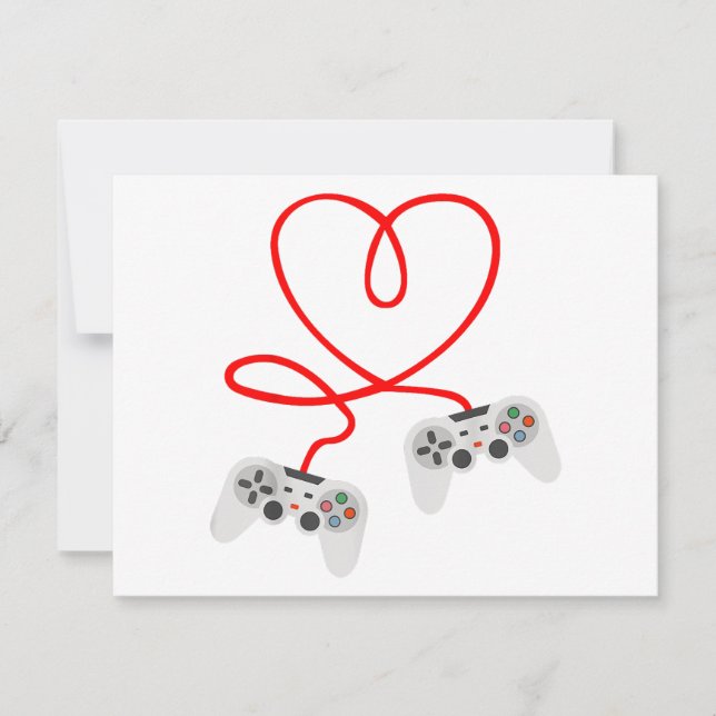Cartes Pour Fêtes Annuelles T-Shirt de la Saint-Valentin pour joueur vidéo ave (Devant)
