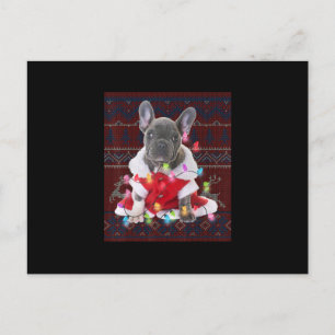 Cartes Pour Fêtes Annuelles T-shirt de Noël pour chien bouledogue français ave