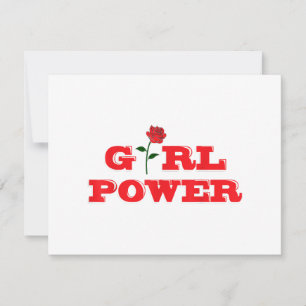 Cartes Pour Fêtes Annuelles T-shirt Girl Power - Femmes féministes fantastique
