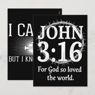 Cartes Pour Fêtes Annuelles T-shirt John 3:16 Car Dieu A Tant Aimé