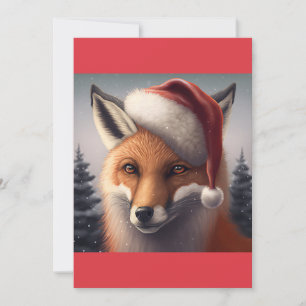 Cartes Pour Fêtes Annuelles T-shirt Père Noël Fox