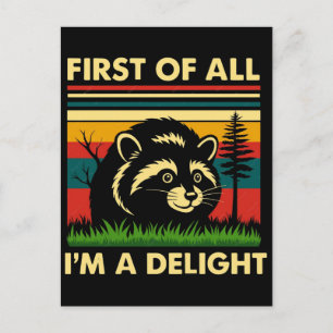 Cartes Pour Fêtes Annuelles T-shirt Raton Laveur Quelle Délice Avant Tout