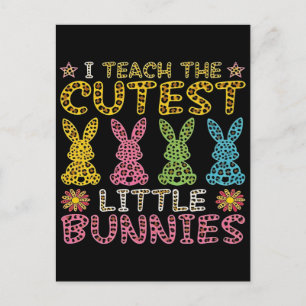 Cartes Pour Fêtes Annuelles T-Shirt Tri-Bl Pâques Lapin Œufs Carreaux Léopard