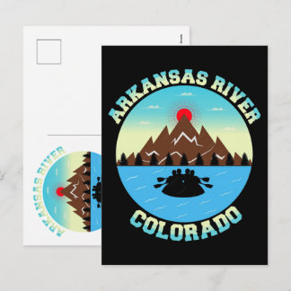 Cartes Pour Fêtes Annuelles T-Shirt Vecteur Aventure Arkansas River Colorado