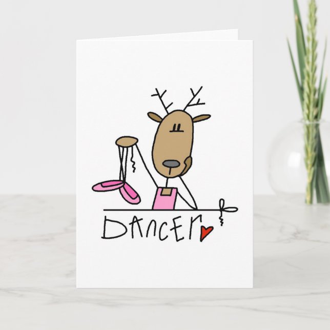 Cartes Pour Fêtes Annuelles T-shirts et cadeaux Dancer Reindeer (Devant)
