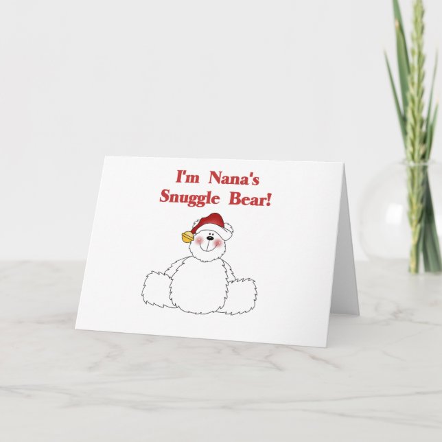Cartes Pour Fêtes Annuelles T-shirts et cadeaux de Nana's Snuggle Bear (Devant)