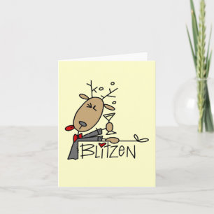 Cartes Pour Fêtes Annuelles T-shirts et cadeaux de Noël de renne de Blitzen