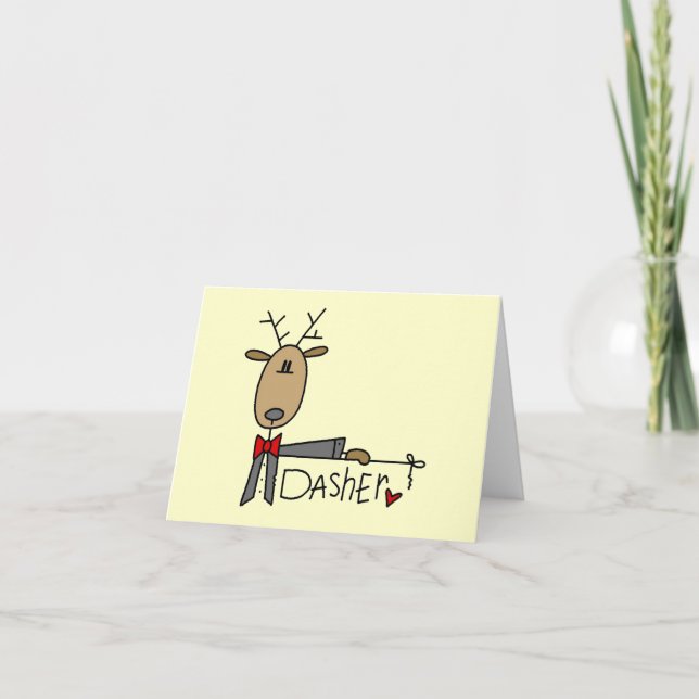 Cartes Pour Fêtes Annuelles T-shirts et cadeaux de Noël de renne de Dasher (Devant)