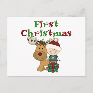 Cartes Pour Fêtes Annuelles T-shirts et cadeaux de premier Noël de rennes
