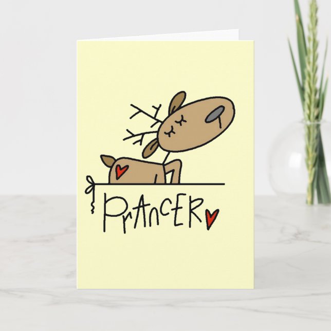Cartes Pour Fêtes Annuelles T-shirts et cadeaux de renne de Prancer (Devant)