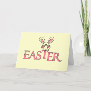 Cartes Pour Fêtes Annuelles T-shirts et cadeaux Pâques Bunny roses