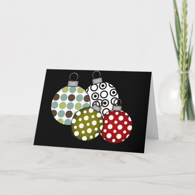 Cartes Pour Fêtes Annuelles T-shirts et cadeaux Retro Christmas Balls (Devant)