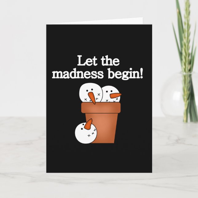 Cartes Pour Fêtes Annuelles T-shirts et cadeaux Snowman Holiday Madness (Devant)