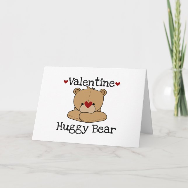 Cartes Pour Fêtes Annuelles T-shirts et cadeaux Valentine Huggy Bear (Devant)