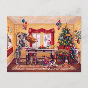 Cartes Pour Fêtes Annuelles Table de chien drôle de Noël