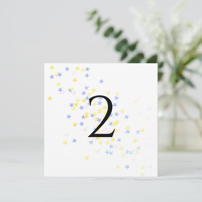 Cartes Pour Fêtes Annuelles Table numbers stars (Debout devant)