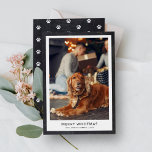 Cartes Pour Fêtes Annuelles Tableau de bord moderne minimaliste Joyeux Woofmas<br><div class="desc">Carte de vacances Chalkboard minimaliste moderne Merry Woofmas</div>