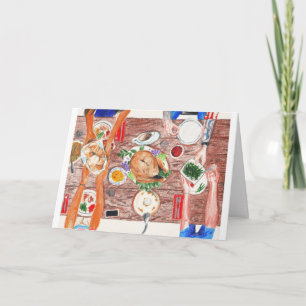 Cartes Pour Fêtes Annuelles Tableau de thanksgiving