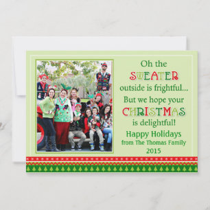 Cartes Pour Fêtes Annuelles Tacky Christmas Sweater Christmas Greeting Card