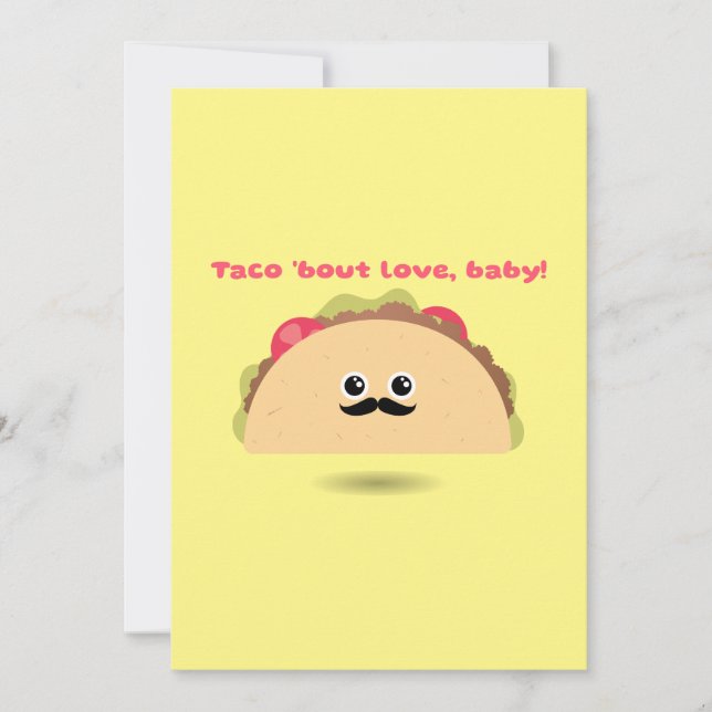 Cartes Pour Fêtes Annuelles Taco Bout Love Baby Valentine's Day (Devant)
