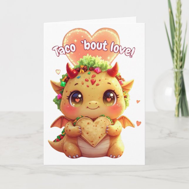 Cartes Pour Fêtes Annuelles Taco Saint-Valentin  (Devant)