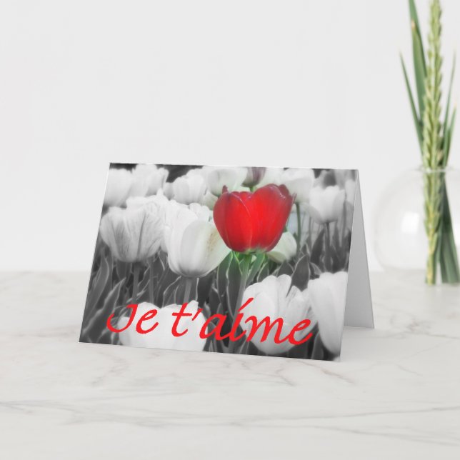 Cartes Pour Fêtes Annuelles T'aime Valentine de Je (Devant)