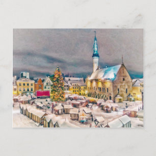 Cartes Pour Fêtes Annuelles Tallinn Estonia Christmas Market