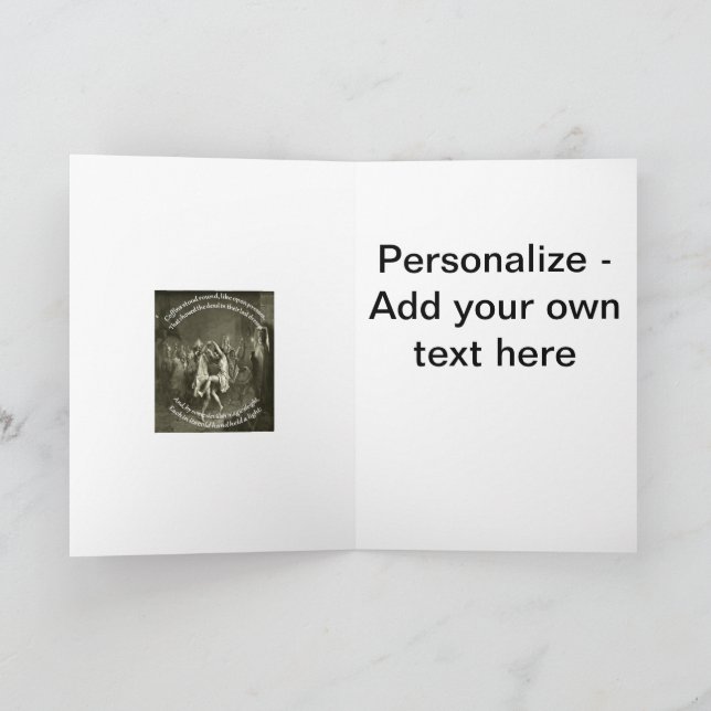 Cartes Pour Fêtes Annuelles Tam O Shanter Brûle Citation De Nuit En Gris (Intérieur)