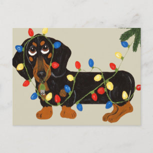 Cartes Pour Fêtes Annuelles Tangled In Christmas Lights Blk/Tan