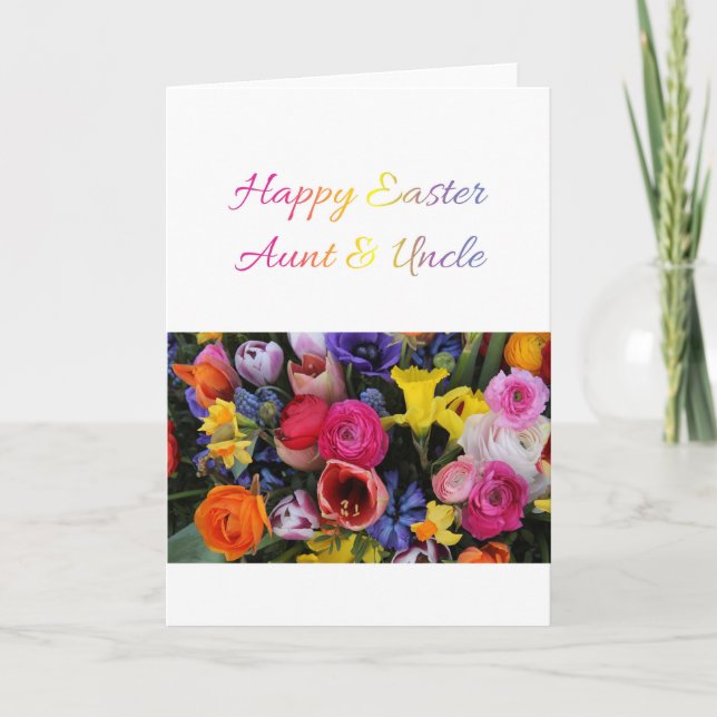 Cartes Pour Fêtes Annuelles Tante et oncle heureux Pâques (Devant)