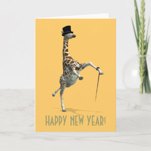 Cartes Pour Fêtes Annuelles Tap Dancing Giraffe