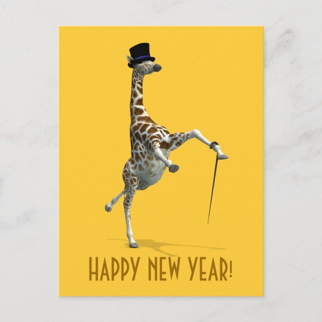 Cartes Pour Fêtes Annuelles Tap Dancing Giraffe (Devant)