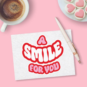Cartes Pour Fêtes Annuelles Taper un sourire pour vous Merci Typographie