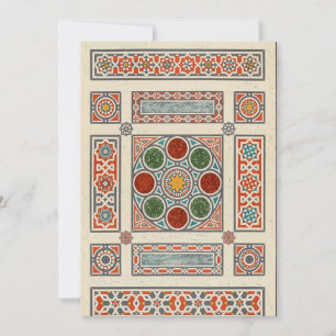 Cartes Pour Fêtes Annuelles Tapis magique Vintage arabe Motif géométrique