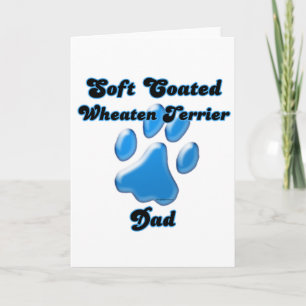 Cartes Pour Fêtes Annuelles Tapis molle Roue Terrier Papa Pawprint bleu