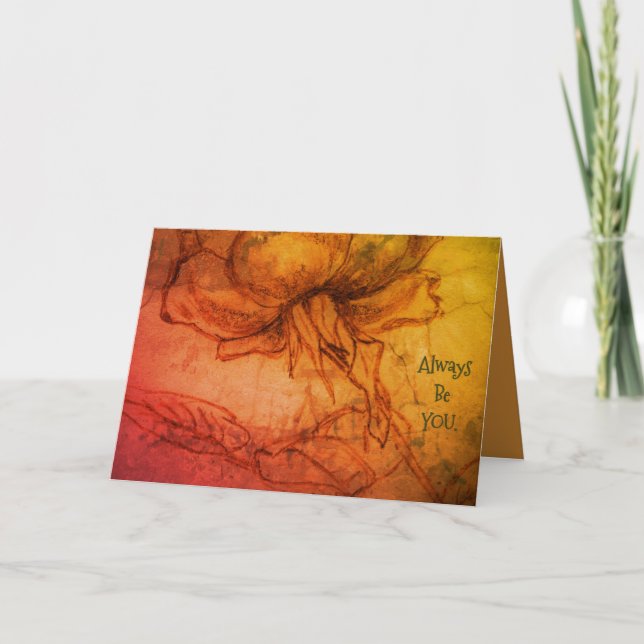 Cartes Pour Fêtes Annuelles *'T'arici Rose' design, (Devant)