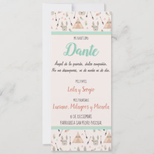 Cartes Pour Fêtes Annuelles Tarjeta de Bautizo, Nacimiento