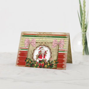 Cartes Pour Fêtes Annuelles Tarjeta de felicitación Navidad vintage Noel